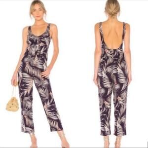 Tavik Swimwear Off Duty Tropical Print Pocket Jumpsuit, EUC, Small, MSRP $198
